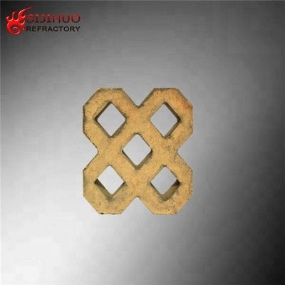 230x114x65mm Checker refratário tijolo de fogo com 0,34% de teor de CaO e resistência ao calor