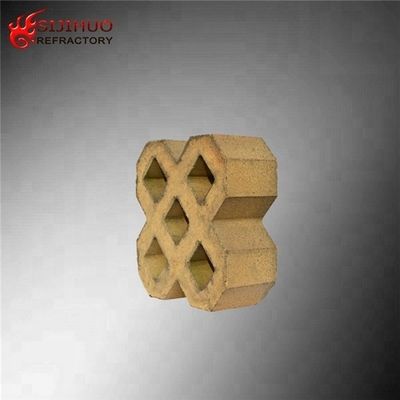 230x114x65mm Checker refratário tijolo de fogo com 0,34% de teor de CaO e resistência ao calor