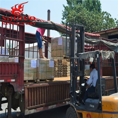 Material de bloco de alumínio resistente a ácidos para construção de chaminés em fornos industriais